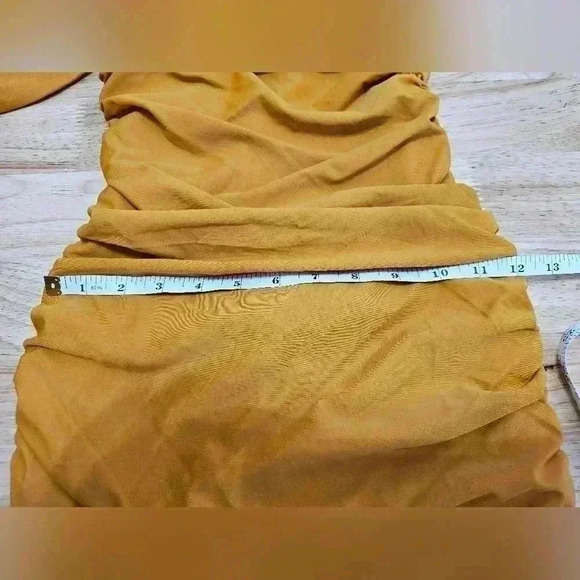 Tiger Mist Womens Size XS Mustard Yellow Bodycon Dress - Picture 3 of 13